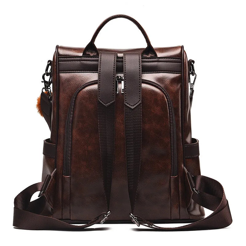 Rustic Charm Leather Backpack